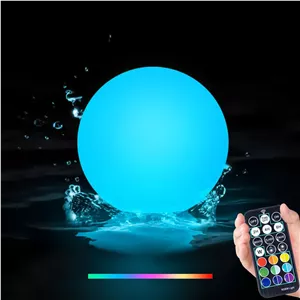 توپ چراغ استخری شناور LED قابل حمل و کم نور شونده LOFTEK، چراغ خواب 6 اینچی بی سیم با کنترل از راه دور، 16 رنگ RGB و 4 حالت، قابل شارژ و ضد آب، ایده آل برای فضای داخلی/خارجی، دکور مهمانی - 1 عدد