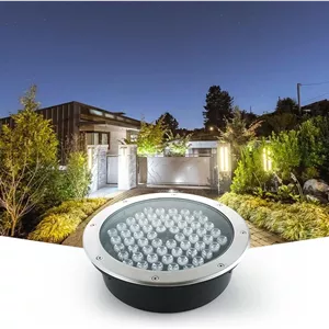 چراغ های دفنی LED ولتاژ پایین برای فضای باز، ضد آب IP66، AC12/24V، چراغ زیرزمینی توکار برای مسیر ماشین رو، پله، حیاط خلوت، میدان، چراغ محوطه گرد (آبی 36 وات)