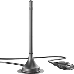 آنتن KabelDirekt – DVB-T2 (DVB-T2 HD، دریافت دیجیتال، پایه مغناطیسی پایدار، کابل 3 متری برای همه گیرنده های DVB-T، طراحی سبک وزن)