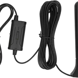 آنتن تلویزیون دیجیتال، پشتیبانی از 4K 1080p با برد 300 مایل، آنتن HDTV تقویت شده، دریافت 360 درجه و پایه مغناطیسی قوی، برای استیک و همه تلویزیون های قدیمی