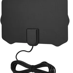 آنتن تلویزیون دیجیتال HD تقویت شده، 50 مایل، 25db آنتن تلویزیون HDTV باریک تقویت شده، گیرنده سیگنال های ATSC، T، -2 و ISDB، سیگنال هوایی VHF UHF