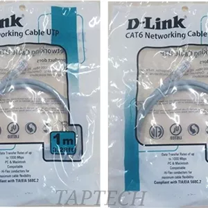 کابل شبکه دی-لینک Cat 6، طول 1 متر (بسته 2 عددی)