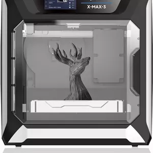 پرینتر سه بعدی QIDI MAX3، حداکثر 600mm/s، پرینتر FDM، ابعاد چاپ بزرگ 32.5x32.5x31.5 سانتی متر، بدنه فلزی Core XY، اکسترودر Direct Drive، تراز خودکار، گرمایش محفظه تا 65 درجه سانتیگراد