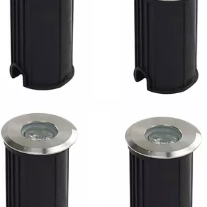 چراغ های LED زیر آب 4 عددی - چراغ های فرورفته ضد آب، چراغ های LED زیر آب، چراغ های LED کوچک IP68 12 ولت ولتاژ پایین برای روشنایی باغ، پاسیو، پله ها، استخر (رنگ: گرم)