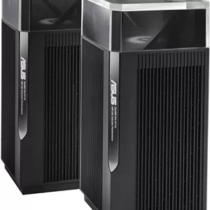 سیستم مش وای فای 6E سه بانده ASUS ZenWiFi Pro AXE11000 (ET12 2PK) - پوشش کامل خانه تا 550 متر مربع و 6  اتاق، دارای دو پورت 2.5G، باند 6 گیگاهرتز، AiMesh، نصب آسان