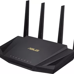 روتر وای فای 6 ASUS RT-AX58U V2 AX3000 دو بانده قابل توسعه با قابلیت اتصال موبایل (جایگزین روترهای 4G 5G)، AIMESH MU-MIMO Game Rangeboost Trend Aiprotection Pro security, Adaptive QoS