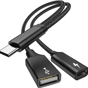 آداپتور USB C OTG موگود با شارژ سریع 60 واتی PD - سازگار با Steam Deck، Galaxy S22، Switch، Google Chromecast با Google TV، پرینتر سه بعدی، Octa4a، Pixel 4 XL