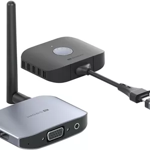 کیت توسعه دهنده فرستنده و گیرنده HDMI بی سیم دوگانه USB A و USB C Hagibis، دانگل نمایشگر بی سیم 1080P@60Hz 5GHz با برد 50 متر برای لپ تاپ، کامپیوتر، PS4/5، تلویزیون، پروژکتور، استریم
