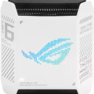 روتر گیمینگ سه باندی وای فای 6 ایسوس ROG Rapture GT6 (تک عددی)، پوشش دهی تا 270 متر مربع، پورت 2.5 گیگابیتی، شتاب دهنده سه سطحی بازی، UNII 4، سفید صدفی
