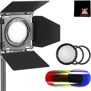 کیت لوازم جانبی فلاش GODOX BD-08 برای فلاش فضای باز Godox AD400Pro (شانه عسلی، بازتابنده چهار بال و فیلترهای چهار رنگ) لوازم جانبی Godox AD400 (BD-08)