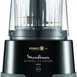 مولینکس DP8108، آسیاب بزرگ، خردکن برقی، 2 تیغه فوق العاده تیز، 5 عملکرد