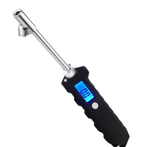 فشارسنج دیجیتال تایر 230 PSI برای کامیون و RV، فشارسنج باد تایر با LCD دارای نور پس زمینه و چراغ قوه