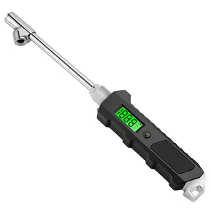فشارسنج دیجیتال تایر مدل 230 PSI با خاموش شدن خودکار، نمایشگر LCD با نور پس زمینه، فشارسنج چرخشی دو سر با چراغ قوه LED برای خودرو، کامیون و موتورسیکلت