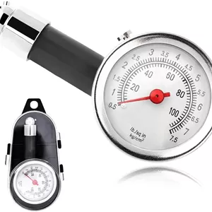 فشارسنج باد تایر Odluzy (0-100 PSI) - فشارسنج بادی مکانیکی سنگین برای اتومبیل، موتورسیکلت، کامیون، دوچرخه