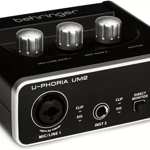 کارت صدای یو اس بی Behringer U-Phoria UM2 با پری امپ میکروفون Xenyx