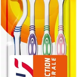 مسواک سیگنال با برس متوسط مدل اینتگرال پروتکشن بسته 4 عددی، با باتری 