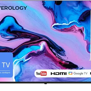 تلویزیون هوشمند 65 اینچ پاورولوژی 4K UHD با Google TV رسمی: رزولوشن 4K خیره کننده، وای فای دو بانده و صدای فراگیر (65 اینچ)