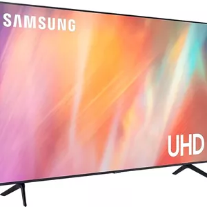 تلویزیون هوشمند 50 اینچ سامسونگ مدل AU7000 Crystal UHD 4K (سال 2021)، خاکستری تیتانیومی، UA50AU7000UXZN