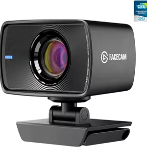 الگاتو فیس‌کم - وب‌کم فول اچ‌دی واقعی 1080p60، لنز شیشه‌ای با فوکوس ثابت، بهینه شده برای نورپردازی داخلی، حافظه داخلی، USB-C جداشدنی