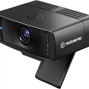 وب کم Elgato Facecam Pro، کیفیت تصویر فوق العاده 4K60 Ultra HD برای پخش زنده، بازی، تماس های ویدیویی، سنسور سونی، تصحیح نور پیشرفته، کنترل به سبک DSLR، زاویه دید عریض، سازگار با OBS، Teams، Zoom، PC/Mac