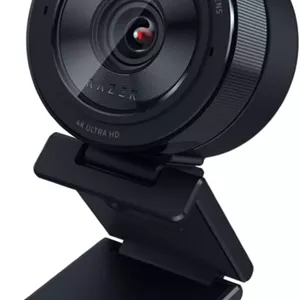وب کم 4K ریزر Kiyo Pro Ultra، سنسور بزرگ، تصحیح نور خودکار، میکروفون و شاتر داخلی، تولید محتوای حرفه ای، استریمینگ، گیمینگ، تماس های ویدیویی، Xsplit، PC، Zoom، Teams - مشکی