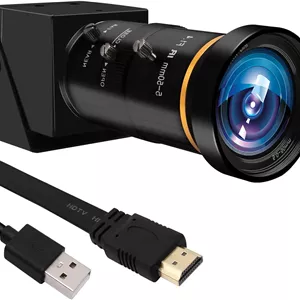 وب کم MMlove HDMI USB Camera 4K UHD 30FPS با زوم اپتیکال 10 برابر، خروجی دوگانه USB/HDMI، زوم دستی 5-50 میلی متری، H.264، زوم دیجیتال 2 برابری، وب کم استریمینگ برای کنفرانس/کلاس ها، Raspberry Pi