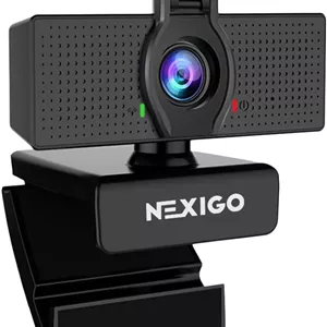 وب کم تجاری 1080P NexiGo با میکروفون و پوشش حریم خصوصی N60 دوربین USB HD با زاویه دید عریض 110 درجه، اتصال و پخش آسان