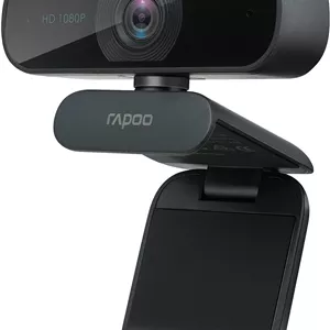 وب‌کم رپو C260 با کیفیت Full HD 1080p و میکروفون - دوربین کامپیوتر USB Plug & Play برای لپ‌تاپ/کامپیوتر، لنز واید 95 درجه، مناسب استریمینگ، کنفرانس، تماس ویدیویی، آموزش آنلاین و ضبط