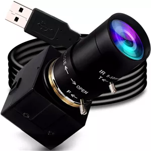 وب‌کم USB 5 مگاپیکسلی با لنز واریفوکال 5-50 میلی‌متری، حسگر Aptina MI5100، پشتیبانی از 2592X1944@15fps، وب‌کم با قابلیت تنظیم فوکوس، وب‌کم USB 2.0 پرسرعت