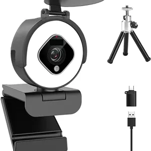 وب‌کم HD 1080P با سرعت 60 فریم در ثانیه، وب‌کم USB با نور پس‌زمینه و دارای پوشش حریم خصوصی و میکروفون داخلی برای کنفرانس، پخش زنده و ضبط