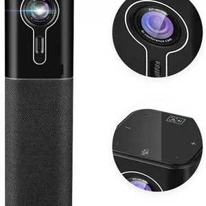 وب کم، دوربین وب با قاب بندی خودکار مجهز به میکروفون و بلندگو با زاویه دید 88 درجه، 2K و 60 فریم در ثانیه، پخش از طریق USB و سیستم صوتی و تصویری دوربین وب برای کنفرانس