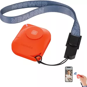 ریموت شاتر دوربین بلوتوثی NEEWER RT116 با بند گردنی، سازگار با گوشی های هوشمند آیفون، آیپد و اندروید برای عکس و فیلم سلفی در اینستاگرام و اسنپ چت