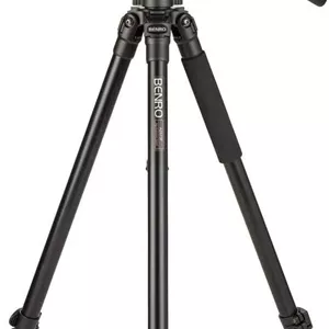 سه پایه آلومینیومی تک لوله Benro A2573F با هد فیلمبرداری سیال S4Pro – سه پایه ویدیویی سنگین برای دوربین های DSLR، بدون آینه و فیلمبرداری