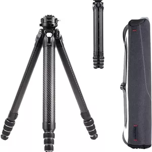سه پایه مسافرتی قفل سریع Falcam TreeRoot 61 اینچی F38 Pro با هد توپی میرایی 360 درجه ظرفیت بار 5 کیلوگرم، سه پایه فیبر کربنی با رابط F22، پیچ 1/4 اینچی، سوراخ های بند حمل برای دوربین ها