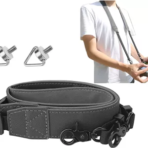 بند گردنی قابل تنظیم Wtohoby PU برای کنترلرهای RC Pro 2/ RC1/2 RC Plus 1/2/RC Pro مناسب برای DJI Mavic 4 Pro/Flip/AIR 3/3S/Mini 4 3 Pro/Mavic 3 Pro/3/3Classic به همراه بند شانه ای برای عکاسی هوایی