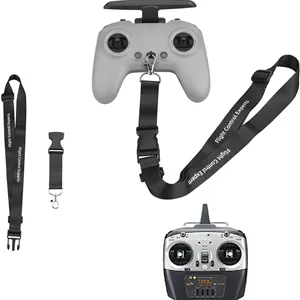 بند گردنی نایلونی قابل تنظیم Wtohoby برای کنترل از راه دور DJI Avata 2/Avata/FPV Remote Controller 3/2 Phantom 3 4، بند آویز گردنی ایمنی، قلاب، لوازم جانبی پهپاد دوربین، مشکی، L