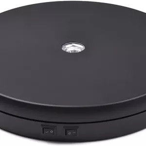 صفحه گردان برقی موتوری عکاسی HELEMIY با چرخش 360 درجه و نور LED برای نمایش محصولات، جواهرات و ساعت