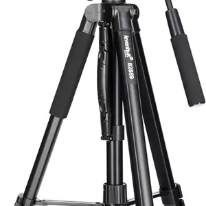 کیت 2 در 1 تک پایه دستی و سه پایه زمینی Levenhuk Level Plus VT15 با تراز حبابدار، براکت چرخشی، ارتفاع قابل تنظیم از 590 تا 1815 میلی متر و ظرفیت 5 کیلوگرم