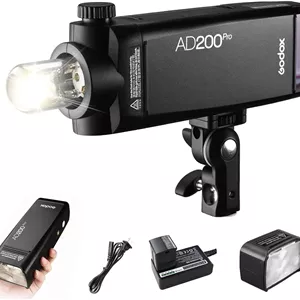 کیت فلاش جیبی Godox AD200PRO TTL، بی سیم - مشکی