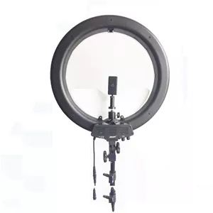 کیت نورپردازی عکس و فیلم دوربین، رینگ لایت 18 اینچی LED، نور پرکننده، پایه سلفی تلفن همراه، نور زیبایی لایو مشکی برای سلفی تلفن