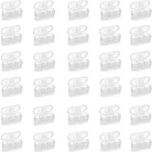 بسته 30 عددی اتصال دهنده زنجیر، جایگزین اتصال دهنده زنجیر مهره ای پرده کرکره ای، گیره اتصال دهنده طناب زنجیر توپی پرده های عمودی و رومی (شفاف)