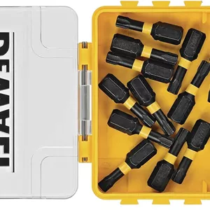 مجموعه سری پیچ گوشتی ضربه ای DEWALT FlexTorq، ستاره ای (Torx)، 1/4 اینچ در 1 اینچ، 15 عددی (DWA3HLD1TX25-15)