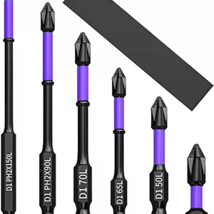 مجموعه مته پیچ گوشتی مغناطیسی KASTWAVE – مجموعه 6 عددی پیچ گوشتی دقیق با نوک های ضد لغزش، فولاد سخت کاری شده برای کارهای تعمیراتی در خودرو، الکترونیک و مبلمان (86 گرم)