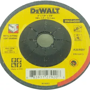 صفحه برش استیل 100 میلی‌متری DeWalt با ضخامت 1 میلی‌متر، زرد/مشکی، DT3440-QZ