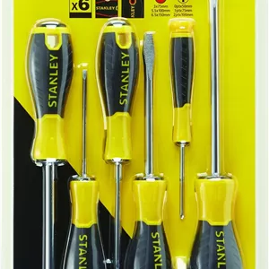 مجموعه پیچ گوشتی ضروری استنلی مدل STHT0-60208 - زرد (6 عددی)