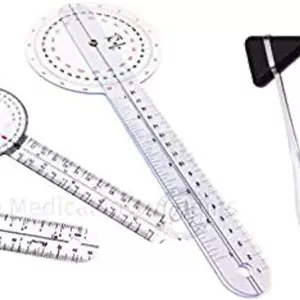 ست 5 تکه ابزار فیزیوتراپی Elite Medical Instruments EMI EGM-650 - گونیومتر 30، 20 و 15 سانتی متری، چکش تیلور، متر نواری
