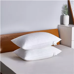 بالش های تخت آکانوا برای خواب، بسته 2 عددی، با کیفیت لوکس هتل، پر شده با الیاف سه بعدی فوق العاده نرم، روکش میکروفایبر درجه یک برای خوابندگان پهلو، شکم و پشت