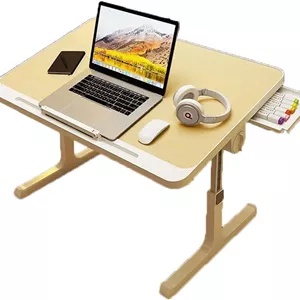 میز کار کوچک برای تخت، قابلیت بلند شدن برای کامپیوتر، تاشو برای مطالعه، مناسب برای خوابگاه دانشجویی، میز افراد تنبل و پنجره خانه