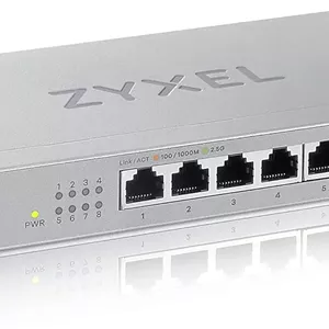 سوئیچ غیر مدیریتی 8 پورت 2.5G اترنت چند گیگابیتی زایکسل | 8 پورت 100/1000/2500 مگابیت بر ثانیه | اتصال سریع و آسان | بدنه فلزی | قابل نصب روی میز یا دیوار | اسپلیتر اترنت MG-108