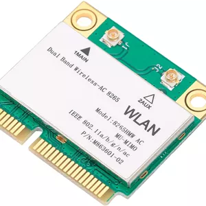 کارت شبکه بی سیم دو بانده 2.4G / 5G PCI-E WI-FI 802.11ac مدل ASHATA 8265HMW برای ایسوس، ایسر، دل، توشیبا، ویندوز 7/8/8.1/10، کروم و لینوکس